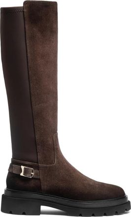 Santoni Overknee Laars - Dames - Hoge Laarzen - Bruin - 40 EU - Leer - Schoenen