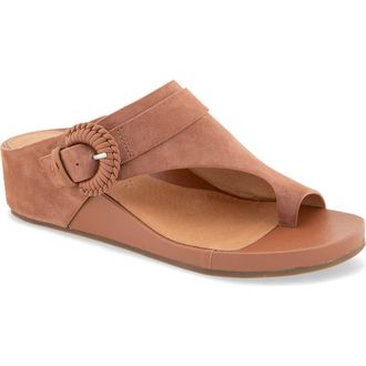 Gentle Souls Galina Toe Loop Wedge Sandal in Mocha Suede at Nordstrom, Size 7.5