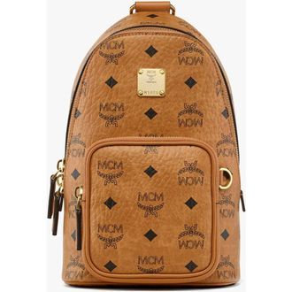 MCM X-Mini Aren Sling Bag in Visetos in Cognac at Nordstrom