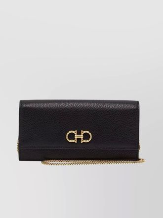 Ferragamo gancini shoulder strap wallet