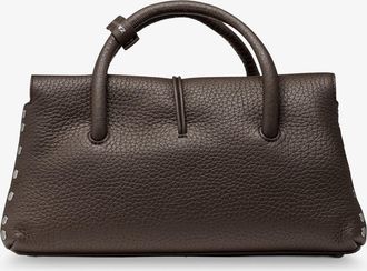 Zanellato Womens Crossbody Bag Dotta Hammered Leather Grey Shoulder