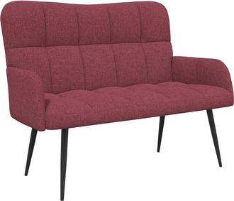 vidaXL Sof&aacute; De 2 Plazas Rojo Vino 115 X 61 X 87 Cm Tela Vidaxl