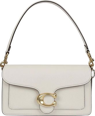 Coach Tassen, Dames, Wit, ONE Size, Witte Leren Rits Tas