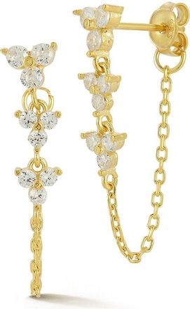 Glaze Jewelry 14K Over Silver Cz Earrings