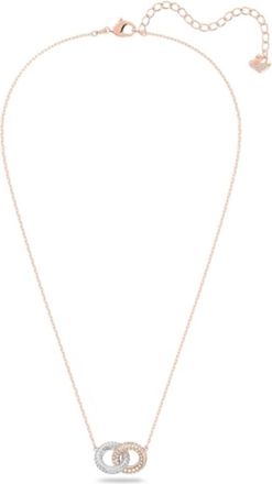Swarovski Steen Ketting Verstrengelde Ringen - Dames - Kettingen - Geel - ONE Size - Accessoires