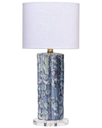 Jamie Young Co. Flurry Ceramic Small Table Lamp With Linen Shade
