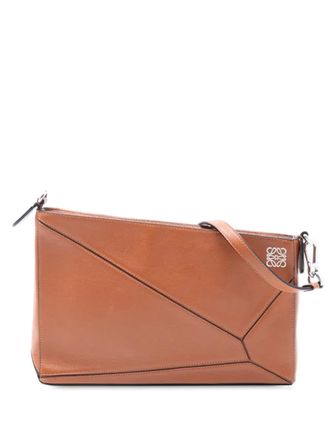 Loewe 2015 Leather Puzzle Clutch shoulder bag - women - Calf Leather - One Size - Brown