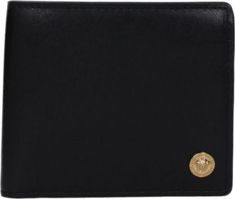 Versace Black Leather Mens Wallet