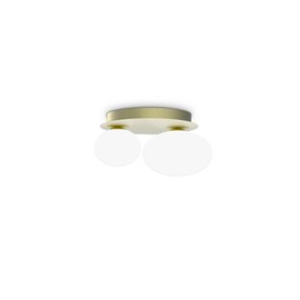 Netlighting Ninfea 2 Light Globe Ceiling Light Brass in Gold
