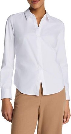 Spanx No Gape Button Down Shirt in Classic White at Nordstrom, Size 1X
