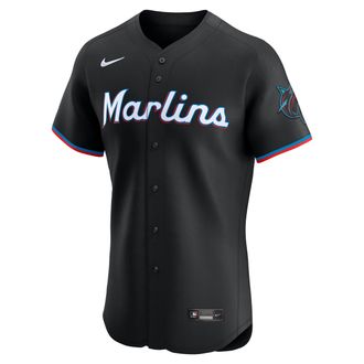 Nike Miami Marlins Nike Mens Dri-FIT ADV MLB Elite Jersey in Black | 9B10MQA1MQM-JSG