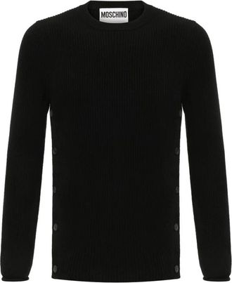 Moschino Floral Sweater - Heren - Ronde hals truien - Zwart - M - Truien & Vesten