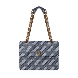 Kurt Geiger Tassen, Dames, Blauw, ONE Size, Katoen, Large Kensington Soft