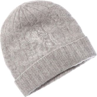 Sofiacashmere Sofiacashmere Brushed Cashmere Chunky Cable Hat
