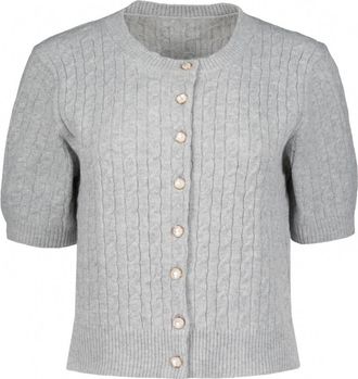 Bishop + Young Womens Etoile Cable Cardigan In Grey