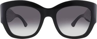 Cartier C Decor Grey Gradient Butterfly Ladies Sunglasses CT0304S 001 52