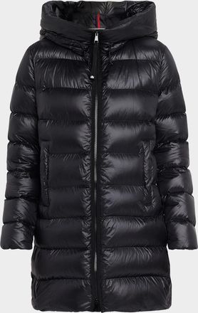 Moncler Suyenne Hooded Mid-Length Down Jacket
