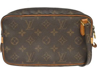 Louis Vuitton Pochette Marly Bandouliere Monogram Canvas Brown Canvas Handbag (Pre-Owned)