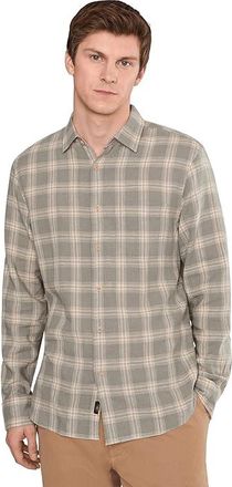 Faherty Palmetto Shirt Mens Clothing Shore Sage Plaid : 2XL, Linen/Viscose