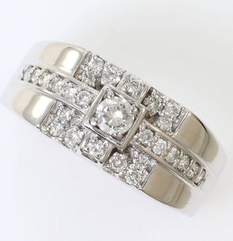 C&A White Gold White Gold (18K) Band Ring (Pre-Owned)