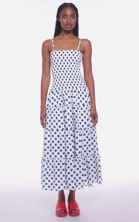 Peixoto Clementine Maxi Dress In Navy Polka Dots