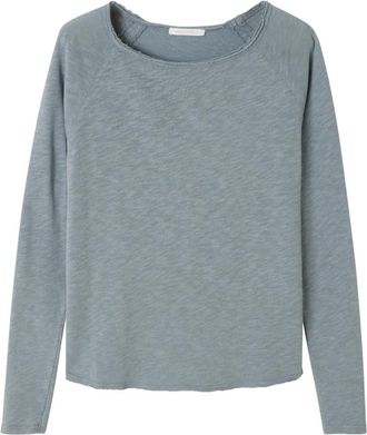 American Vintage T-shirt con scollo a barca - Blu