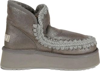 Mou Eskimo boots - women - Fabric/Rubber/Sheepskin - 36 - Brown