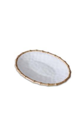 Beatriz Ball Vida Cane Medium Oval Platter in White at Nordstrom