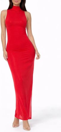 Bebe Power Mesh Shirred Maxi Dress at Nordstrom Rack, Size X-Large