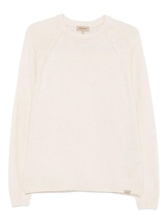 Woolrich raglan-sleeves crew-neck sweater - men - Viscose/Wool/Polyamide/Cashmere - L - Neutrals