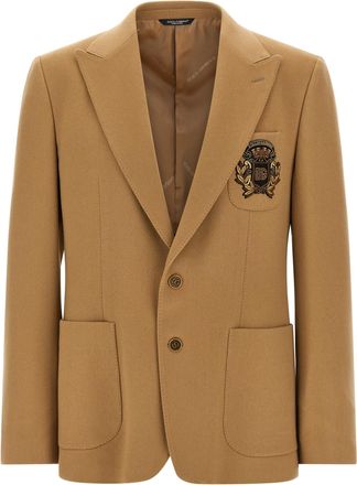 Dolce & Gabbana Beige Cashmere Mens Blazer