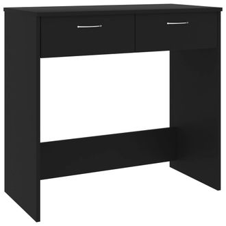 vidaXL Escritorio De Madera Contrachapada Negro 80x40x75 Cm Vidaxl
