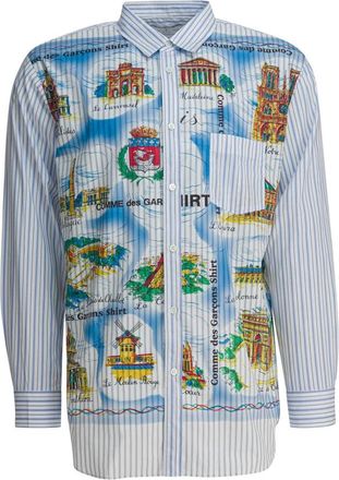Comme Des Gar&ccedil;ons Fp-B015-W25 1 Stripe/Mix - Heren - Casual Overhemden - Veelkleurig - M - Katoen - Overhemden