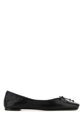 Khaite Womens Black Nappa Leather Charlotte Ballerinas - Size EU 37