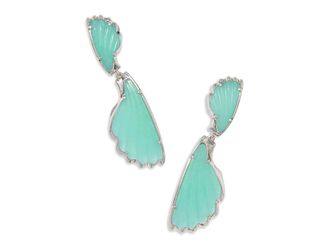 Kendra Scott Alexa Statement Drop Womens Earring Womens Earring Vintage Silver Dark Teal Quartz, Brass