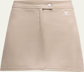 Courr&egrave;ges Reedition Vinyl Mini Skirt