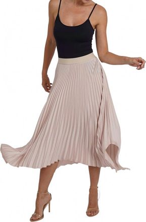 Love Token Jennifer Pleated Skirt In Nude