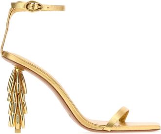 Cult Gaia Sunella Sandaal - Dames - Sandalen met hakken - Geel - 40 EU - Leer - Schoenen