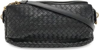 Bottega Veneta Tweedehands leren schoudertassen - Dames - Vintage Schoudertas - Zwart - ONE Size - Vintage