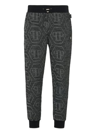 Philipp Plein Trainingsbroek met monogram - Zwart