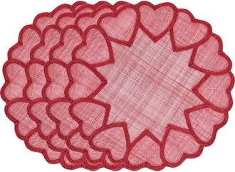 Juliska Heart Placemat Set of 4 Placemats in Pink at Nordstrom