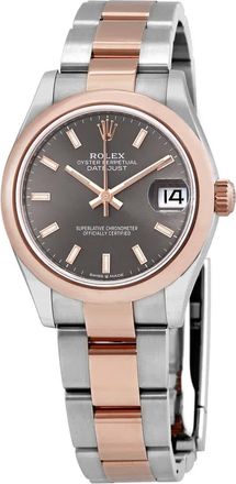Rolex Datejust 31 Dark Rhodium Dial Automatic Ladies Steel and 18kt Everose Gold Oyster Watch 278241DRSO