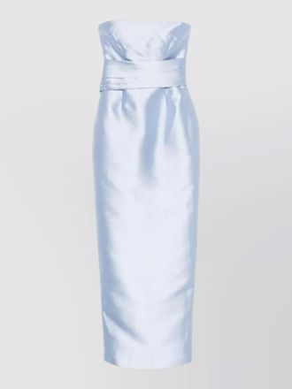 Solace London strapless v-neck sleeveless midi dress