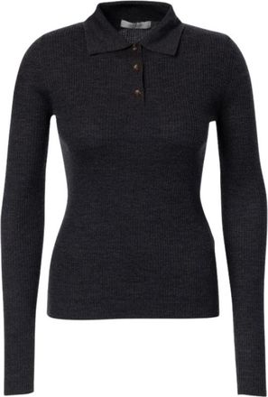 Jcsophie Pisa Polo - Dames - Polos - Grijs - L - Wol - Tops