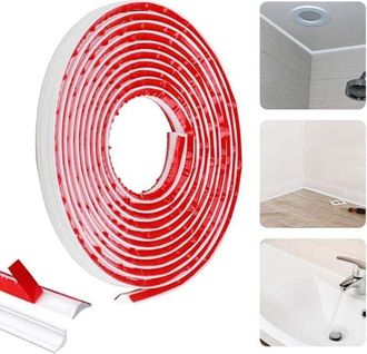 OEM [nunca Usado] Moldura De Cuarto De C&iacute;rculo Autoadhesiva Flexible De 5 M, Moldura De Cuarto De C&iacute;rculo De Pvc Impermeable, Cuadrante De Pl&aacute;stico De Pvc