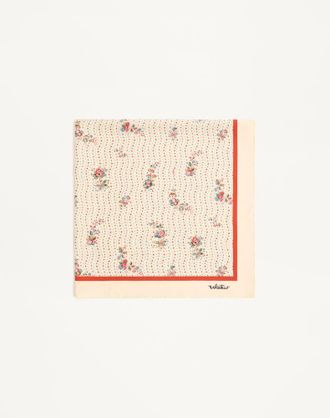 Valentino Garavani Foulard Papier Floreal In Seta Donna BURRO UNI