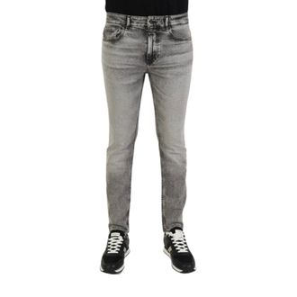 HUGO BOSS Heren, Jeans, Grijs, Maat: W31 Katoen