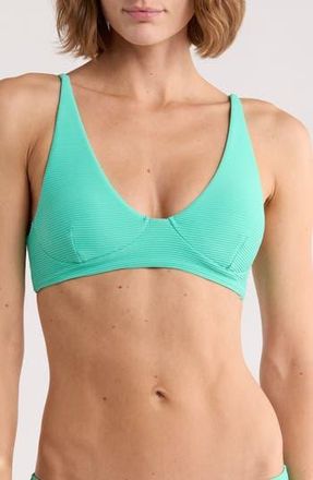 Billabong Tanlines Plunge Bikini Top in Seagreen at Nordstrom Rack, Size X-Small