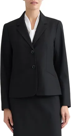 Kasper Washable Two-Button Blazer in Black at Nordstrom, Size 10