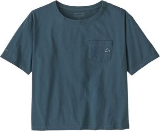 Patagonia Fitz Roy Massif Easy Cut Pocket Tee T-Shirt f&uuml;r Damen | blau